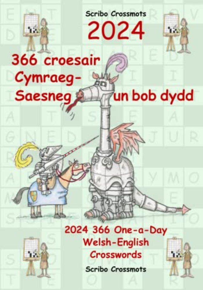 2024 366 Croesair Cymraeg-Saesneg Un Bob Dydd / One-a-Day Welsh-English Crosswords