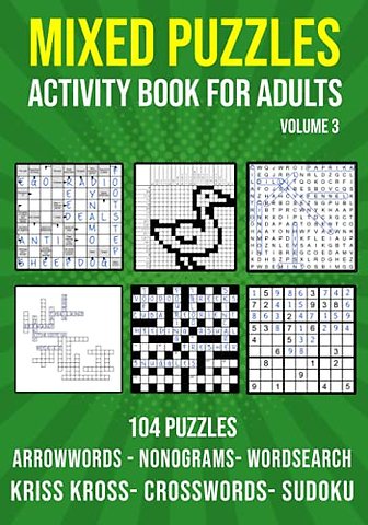 Mixed Puzzle Activity Book for Adults Volume 3