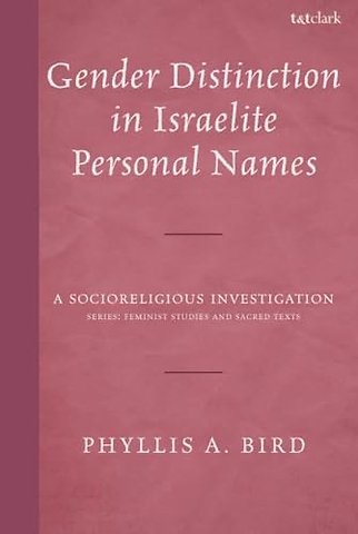 Gender Distinction in Israelite Personal Names