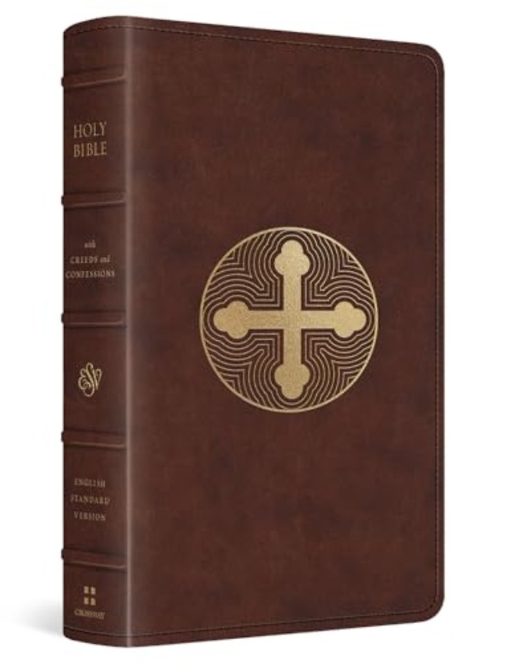 ESV Bible with Creeds and Confessions (TruTone, Brown, Cross Trefoil Design)