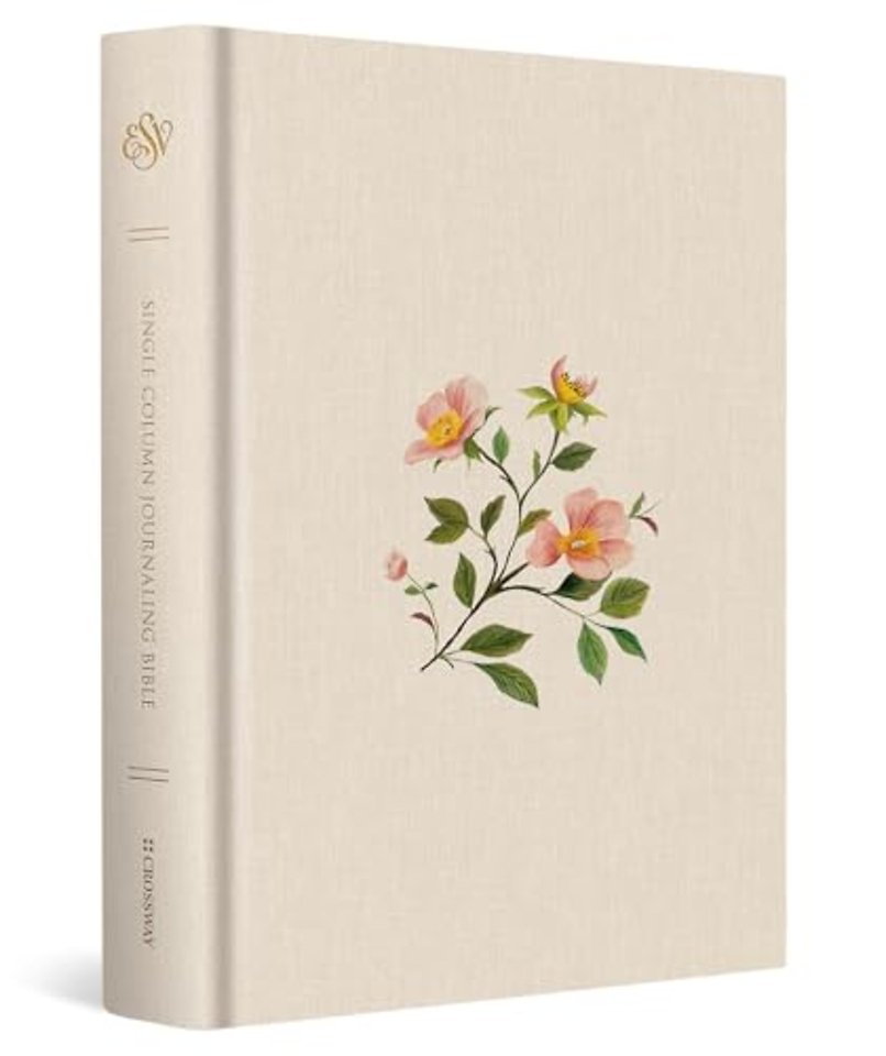 ESV Single Column Journaling Bible (Cloth over Board, Rosehip Design)