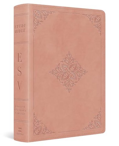 ESV Study Bible, Personal Size (TruTone, Blush Rose, Fleur–de–lis Design)