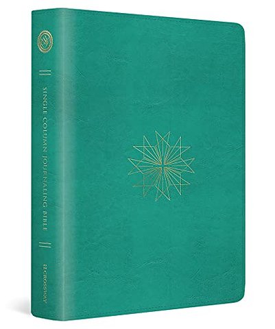 ESV Single Column Journaling Bible (TruTone, Teal, Resplendent Cross Design)
