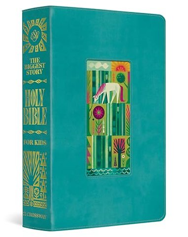 ESV The Biggest Story Holy Bible for Kids (TruTone, Teal, Waterfall Design)