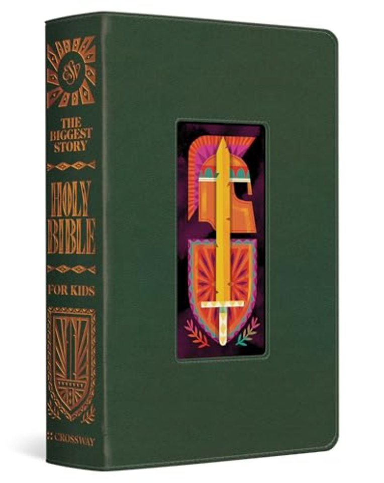 ESV The Biggest Story Holy Bible for Kids (TruTone, Dark Green, Armor Design)