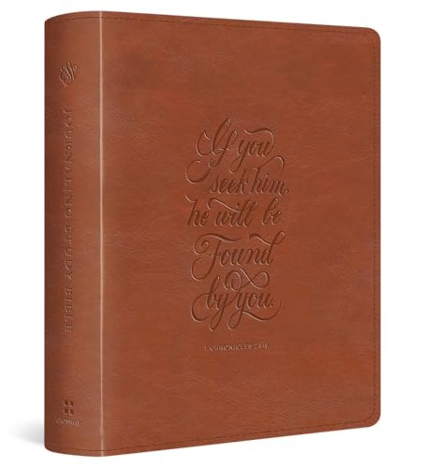 ESV Journaling Study Bible (TruTone, English Saddle, 1 Chronicles 28:9 Design)
