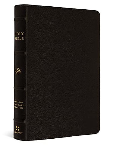 ESV Large Print Compact Bible, Red Letter (Buffalo Leather, Deep Brown)