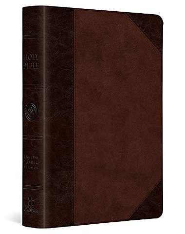 ESV Large Print Compact Bible, Red Letter (TruTone, Brown/Walnut, Portfolio Design)