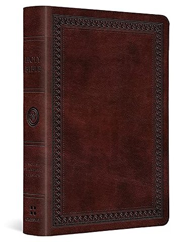 ESV Large Print Compact Bible, Red Letter (TruTone, Mahogany, Border Design)