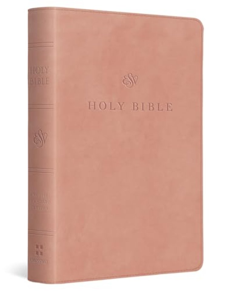 ESV Large Print Compact Bible, Red Letter (TruTone, Blush Rose)
