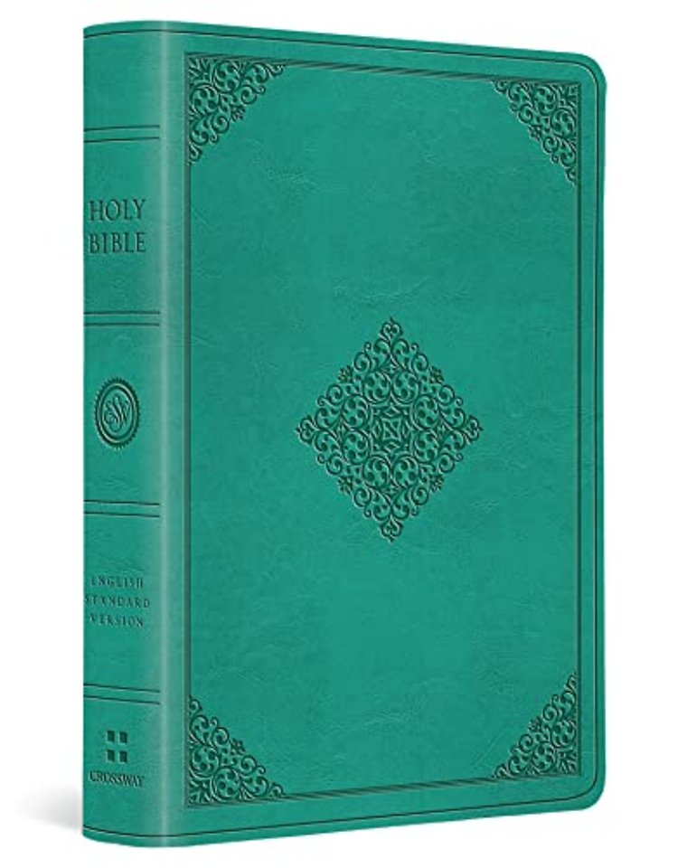 ESV Value Large Print Compact Bible (TruTone, Teal, Ornament Design)