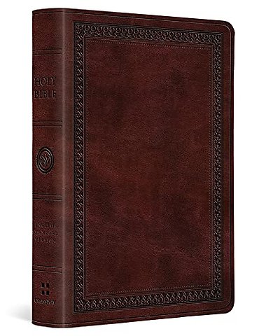 ESV Large Print Value Compact Bible (TruTone, Mahogany, Border Design)