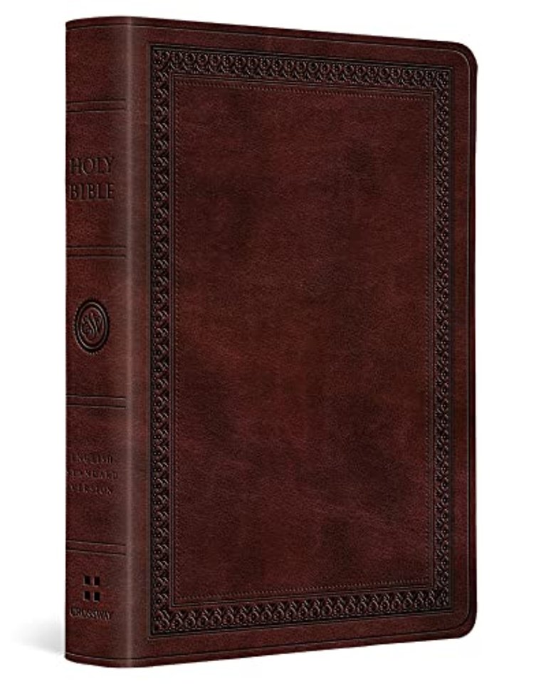 ESV Large Print Value Compact Bible (TruTone, Mahogany, Border Design)