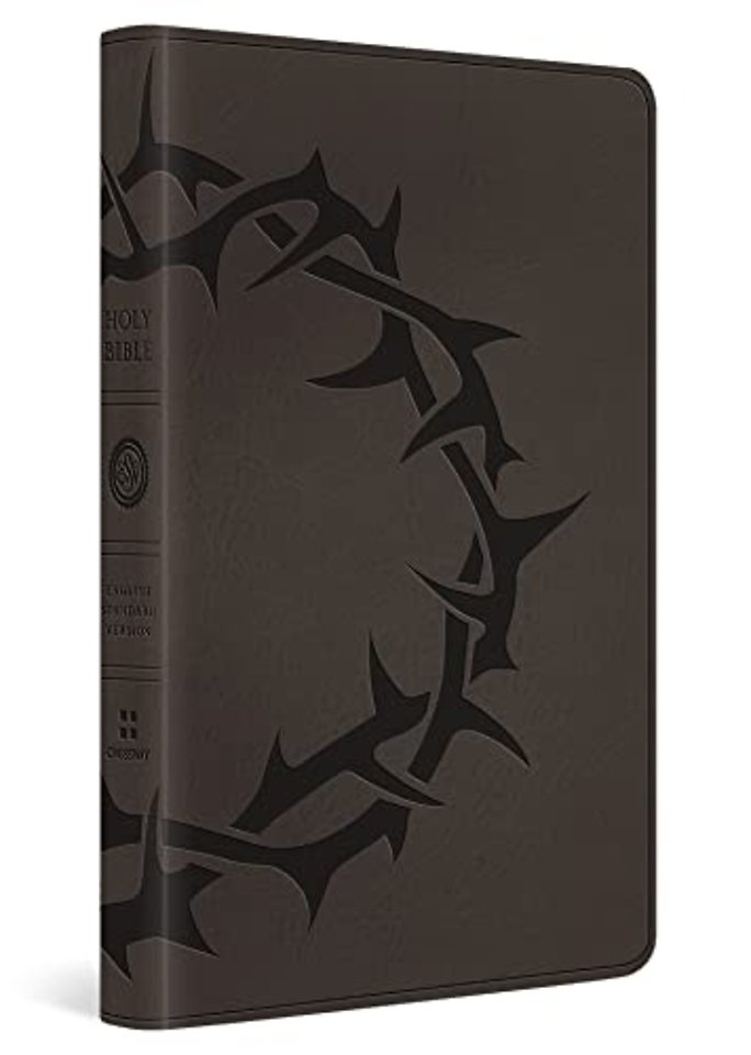 ESV Premium Gift Bible (TruTone, Charcoal, Crown Design)