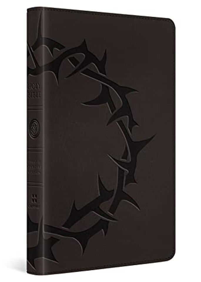 ESV Thinline Bible, Red Letter (TruTone, Charcoal, Crown Design)
