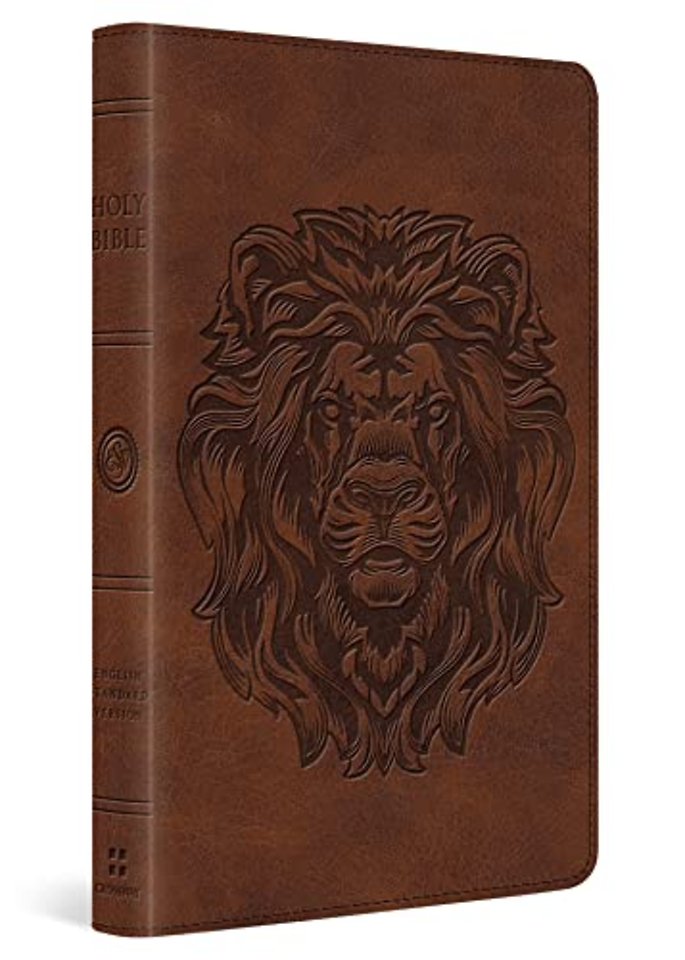 ESV Thinline Bible, Red Letter (TruTone, Brown, Royal Lion Design)