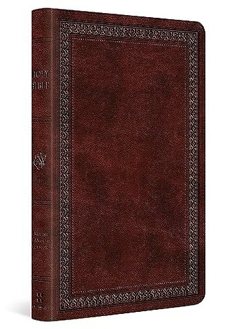 ESV Thinline Bible, Red Letter (TruTone, Mahogany, Border Design)
