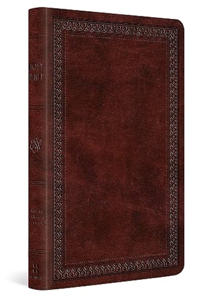 ESV Thinline Bible, Red Letter (TruTone, Mahogany, Border Design)