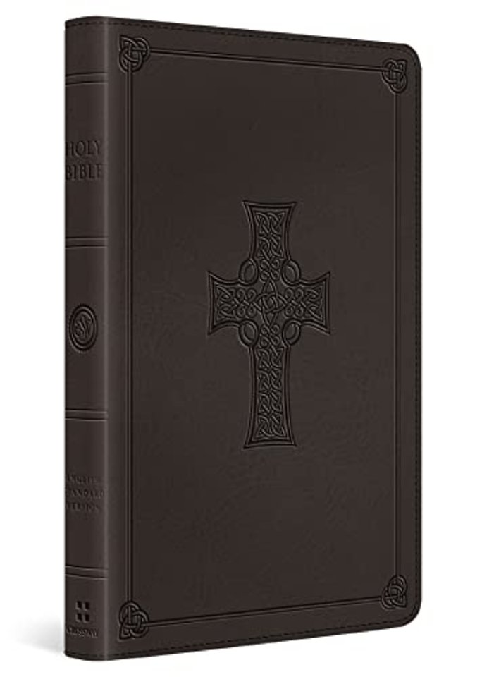 ESV Thinline Bible, Red Letter (TruTone, Charcoal, Celtic Cross Design)