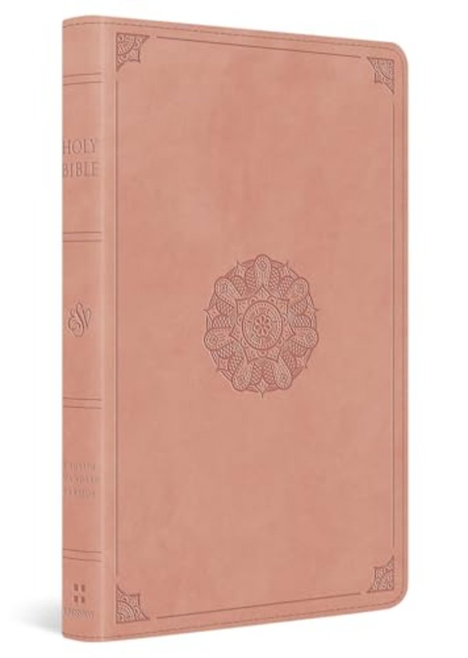 ESV Thinline Bible, Thumb Indexed (TruTone, Blush Rose, Emblem Design)