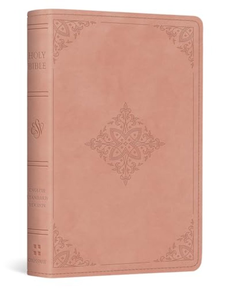 ESV Vest Pocket New Testament with Psalms and Proverbs, Red Letter (TruTone, Blush Rose, Fleur–de–lis Design)