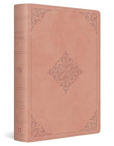 ESV Giant Print Bible, Red Letter (TruTone, Blush Rose, Fleur–de–lis Design)