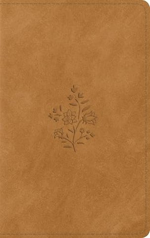 ESV Giant Print Personal Size Bible (TruTone, Nubuck Caramel, Wildflower Design)