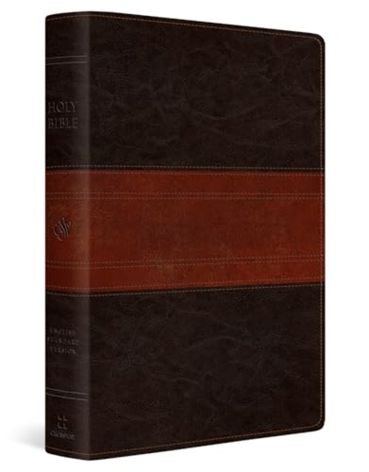 ESV Giant Print Personal Size Bible, Red Letter, Thumb Indexed (TruTone, Forest/Tan, Trail Design)
