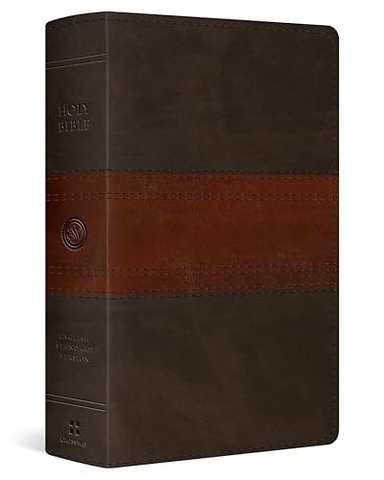 ESV Giant Print Personal Size Bible, Red Letter (TruTone, Forest/Tan, Trail Design)
