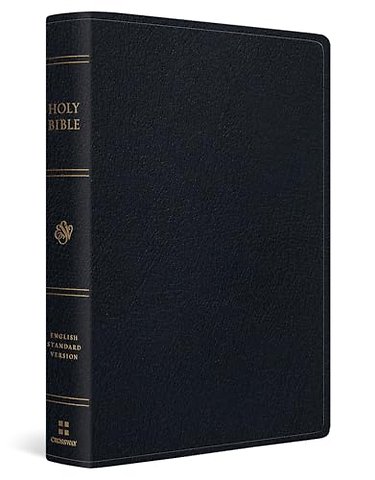 ESV Giant Print Personal Size Bible, Red Letter (Genuine Leather, Black)