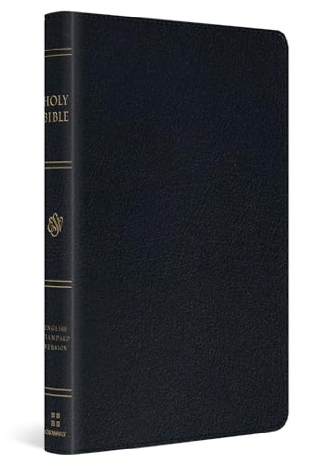 ESV Large Print Thinline Bible (Genuine Leather, Black)