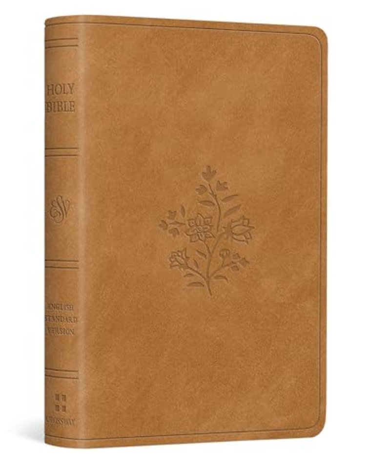 ESV Vest Pocket New Testament with Psalms and Proverbs, Red Letter (TruTone, Nubuck Caramel, Wildflower Design)