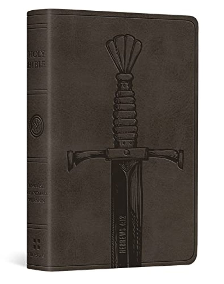 ESV Vest Pocket New Testament with Psalms and Proverbs, Red Letter (TruTone, Silver, Sword Design)