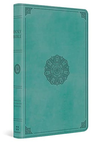 ESV Large Print Value Thinline Bible (TruTone, Turquoise, Emblem Design)