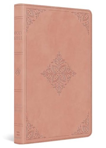 ESV Large Print Value Thinline Bible (TruTone, Blush Rose, Fleur–de–lis Design)