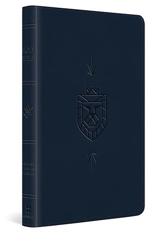 ESV Kid`s Bible, Thinline, Red Letter (TruTone, Dark Blue, Lion of Judah Design)