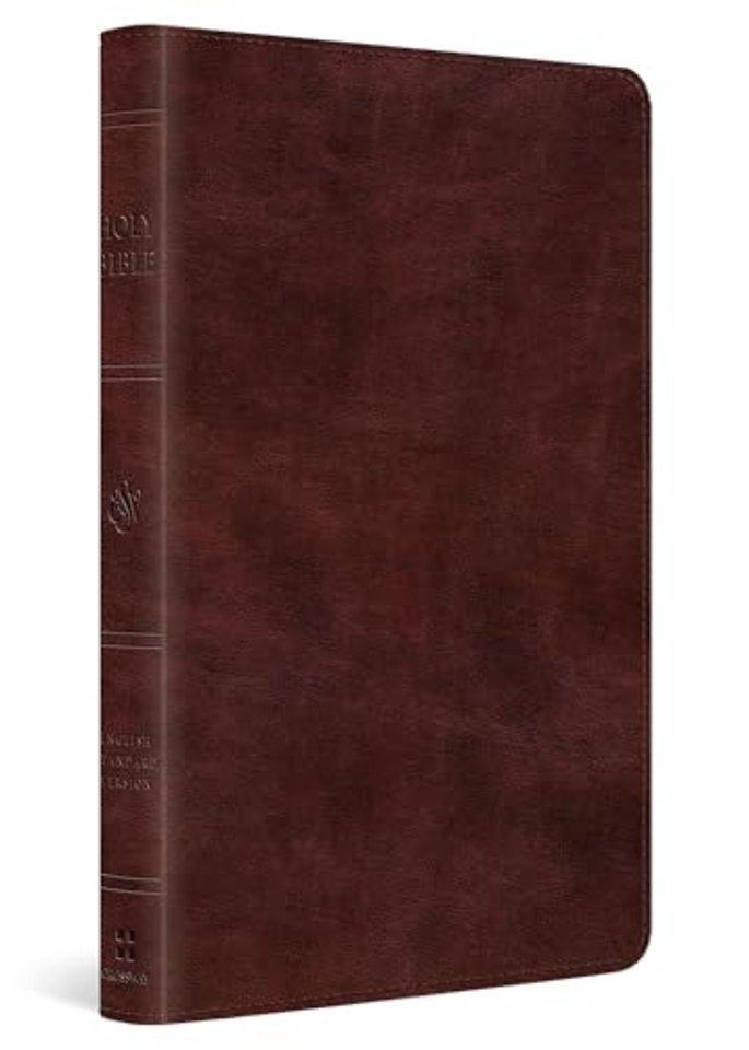 ESV Large Print Thinline Bible, Red Letter (TruTone, Mahogany)