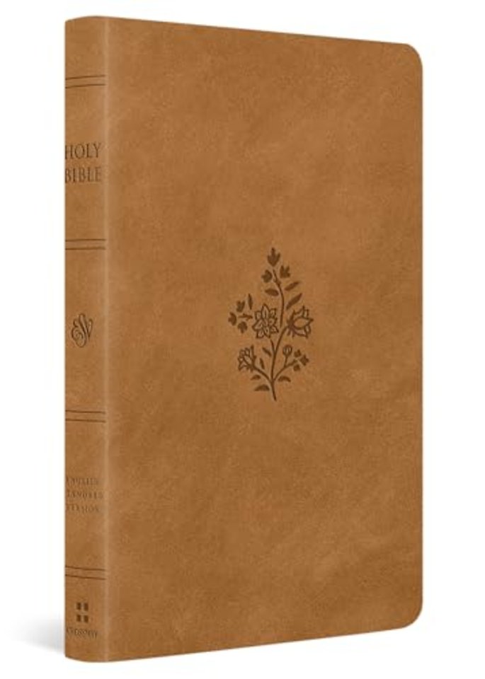ESV Large Print Value Thinline Bible (TruTone, Nubuck Caramel, Wildflower Design)