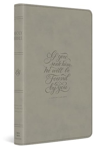 ESV Large Print Value Thinline Bible (TruTone, Stone, 1 Chronicles 28:9 Design)