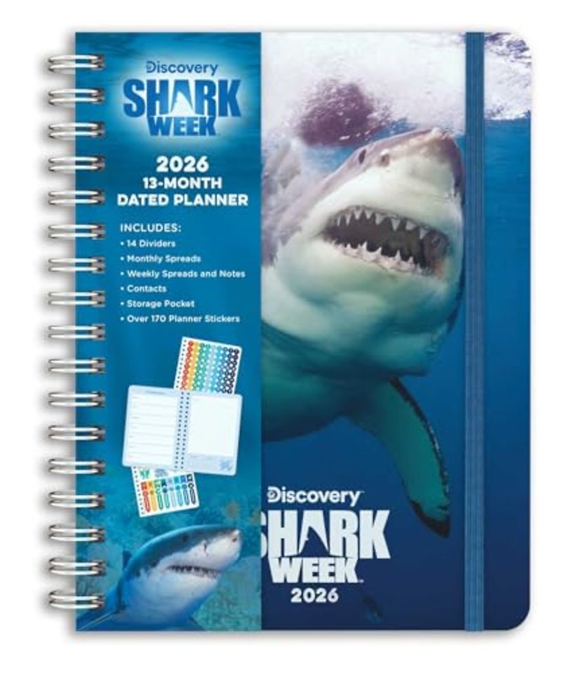 2026 Shark Week 13-Month Weekly Planner