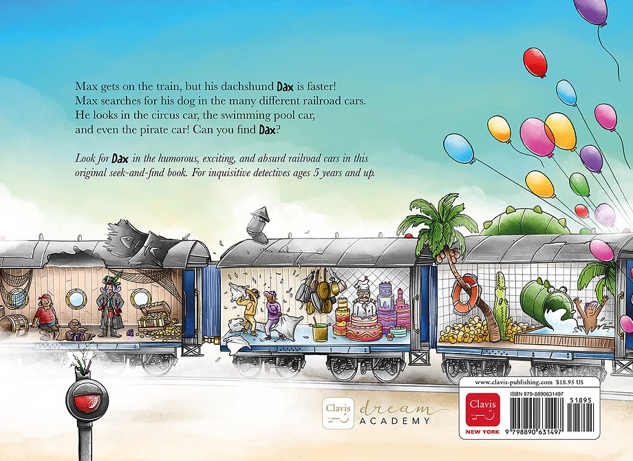 Where's Dachshund Dax? In the Train